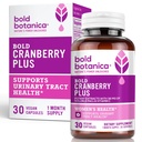 Bold Cranberry Plus - 36 mg PACs - 100% rozpustný PAC- Močový Trakt UTI Support- Cranberry pilulky pro ženy & Men- s Non- GMO vitaminem C - 30 Veganské kapsle