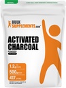 BulkSupplements.com Activated Charcoal Powder - from Coconut Charcoal, for Teeth Whitening - Vegan & Gluten Free, 1.2g per Serving, 500g (1,1 lbs) (Balení po 1)