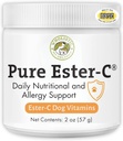 Wholistic Pet Organics Pure Ester- C Powder for Dogs - 2 Oz - Zdravá alternativa k Psí alergie Žvýkačky - Vitamin C dodatek pro Psí alergie Relief, Imunitní podpora, Itch Relief for Dogs - Made in USA