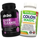 Játra & Colon Cleanse Detox Supplement - Přírodní Bowel Cleanser pilulky pro střevní vyfukování & Denní zácpa Relief - Mléko Thistle Dandelion Caps & Aid žlučník doplňky