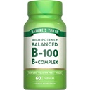Nature 's Truth Vitamin B Komplex 124; 60 Kapsle 124; High Potency B-100 B-124; Non- GMO & gluten zdarma dodatek