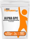 BulkSupplements.com Alpha GPC Powder - Cholin doplňky, Alpha GPC 300mg - bezochucené & gluten zdarma, 600mg na servírování, 1kg (2,2 kg) (balení po 1)