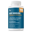 Dr. Tobias Deep Imunitate Probiotics & Prebiotics, Dual Action Digestion & Imunitation Support with PreforPro Prebiotics & Layed Release Spore Forming Probiotics for Women & Men, 180 Capsules, 90 Servings