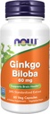 Nyní Potraviny Doplňky, Ginkgo Biloba 60 mg, 24% Standardizovaný extrakt, Non- GMO Projekt ověřen, 60 Veg Kapsle