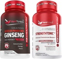 Herbtonics Korean Panax Red Ginseng a Posilovací Testosteron Booster pro muže Bundle