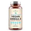 AMANDEAN Vegan Omega 3 dodatek. Premium Fish Oil Alternative. Řasy DHA & EPA. Karagenan Volné kalhotky. Algal Essential Fatty Acids. Plant Based Heart, Mozek, Oko, Kůže, Imunitní podpora. (60ct)