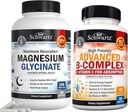 BioSchwartz vysoká absorpce Glycinát hořečnatý 500 mg Kapsle (2 měsíční zásoba) Plus vitamin B komplex s vitaminem C (2 měsíční dodávka)