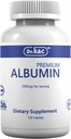Dr. K & C Premium Albumin Protein dodatek - Extra síla 1000 mg 120 Tablety Zdravé ledviny Játra Podpora General Wellness Energy Support Life Balance 1pk