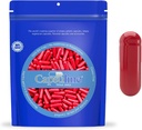 Capsuline Velikost 0 - Barevné červené prázdné želatiny Kapsle - 500 Počet - Prázdný gel Pill Kapsle - DIY Čisté plnicí kapsle - Prázdné kapsle - Kosher a Halal Certified