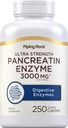 Piping Rock Pancreatin Digestive Enzymes CLAS124; 3000mg CLAS124; 250 Caplet CLAS124; Ultra Streng124; Non- GMO, gluten zdarma dodatek