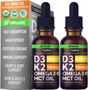 NUSAVA Vitamin B12 Tekuté kapky, Neochucené D3 K2, & Chlorofyl Bundle - Potenciální tekuté vitamíny pro srdce, energie, Brain & Imunitation Support - Non- GMO, gluten- Free, 2pk Každý