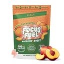 FocusFuel Energy Chews - Peach Flavor (15 Servings) - 100mg Caffeine + Alpha GPC + L-Theanine + B12, Magnesium - Hladký Focus & Energy - No Crash or Jitters