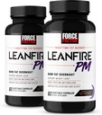 Force faktor LeanFire PM, hubnutí pilulky pro ženy a muže, spalovač tuků a přes noc hubnutí pilulky spalovat tuk, zvýšit metabolismus, s melatonin, 60 Počet (balení po 2)