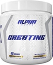 Alpha Supps - Alpha Creatin Monohydrát Prášek podporuje růst svalů 124; Mikronizované 124; Neochucené 124; 300 Grams - 60 Služeb