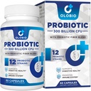 300 Miliardy CFU Probiotic, 12 Strany s 3 Organic Prebiotics, Probiotika pro ženy a muže, Denní dodatek pro stravovací, imunitní, Gut & Floating Health, Stabilní, Vegan, 60 Counts
