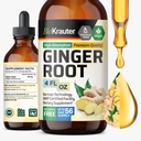 BIO KRAUTER Ginger Root Extract - Přírodní zázvor doplňky pro celkové Wellness - Alkohol a cukr zdarma - Vegan Drops 4 Fl.Oz.