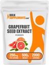BulkSupplements.com Grapefruit Seed Extract Powder - Grapefruit Seed Supplements, Antioxidant Source - Herbal Supplement, Gluten Free, 250mg per Serving, 500g (1,1 lbs) (Balení po 1)