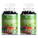 VITINITY Veggies Supplement- Made with Real Super Veggies Delicious Gummies (120 Chews), 30 Veggies, Byliny, Ovoce a zelenina dodatek, Non- GMO, Pectin- based, Gluten- Free, No More Pills (60 Day)