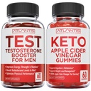 Atlantis Nutrition Testosteron Booster 60 Gummies + Keto jablečný ocet 60 Gummies