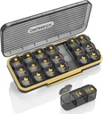 Pill Organizer 3 Times A Day - Acedada Weekly Pill Organizér 3 Times A Day, Large Pill Box 7 Day Medicine Pořadatel Pill Case, Pill Container Holder, Daily Pill Box 3 Times A Day, pro vitamín, Black G