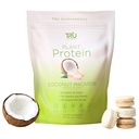 Doplňky stravy na bázi bílkovinných rostlin prášek, BCAA, EAA, 20g Vegan Brown Rice & Pea Protein, 100 kalorií, 27 vitaminů, žádné umělé aroma 25 Služební (kokosové macaron)