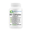 B6 Komplexní Vegan vitamin B6, B9 Folát, B12 Methylkobalamin podporuje kardiovaskulární, neuromuskulární, nervový systém, homocystein, energie, krevní buňky a zdraví kostí 100 Caps