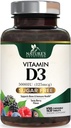 Vitamin D3 5000 IU (125 mcg) Příroda Extra Strength Vitamin D dodatek Žvýkací materiál pro imunitní podporu zdraví - Kost, zuby a svalové doplňky - Cukr zdarma, Non- GMO, Gluten zdarma - 120 Count Tablety