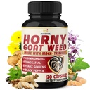 BMVINVOL Horny Goat Weed pro muže a ženy s Maca, Tribulus, Ginseng, Ashwagandha, Tongkat Ali - 120 Kapsle pro 4 měsíce dodávky