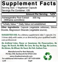 Nejlepší Naturals Ashwagandha Extract 500 Mg & Zinek Gluconate 50mg