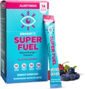 EBOOST Energy Drink Powder, Super Fuel - Blue Raspberry, 14 Packets - Předcvičení Powder Energy Drink Mix - Natural Energy, L-Tyrosin, L-Theanine & Vitamíny - Předcvičení pro ženy a muže jít