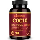 CoQ10 200mg Softgels s PQQ & Omega 3, Maximální absorpční koenzym Q10, Výkonný antioxidant pro srdce a energetické zdraví, 120 Počet, 4 měsíční dodávka, Non- GMO