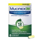 Mucinex DM 12Hr Chest Congestion & Cough Medicine pro dospělé, Cold And Cough Medicine for Excess Mucus Relief, 600 mg Guaifenesin & 30 mg Dextromethorphan HBr, 68 Bi- Layer tablety