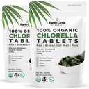 Organické Chlorella tablety 400 Počet 124; High potency Superfood 124; Chlorofyl pilulky ze 100% čisté zelené řasy 124; Zlomená buněčná stěna pro maximální absorpci 124; Vegan, Kosher, Non- GMO 124; 4 Tabs za den (2- Pack)