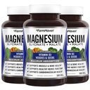 Farmaven Magnesium Glycinate & Malate Complex w / Vitamin D3, 100% Chelated for Max Absorption, Vegan - Bone Health, Nerves, Svaly, 360 Kapsle, 180 dní
