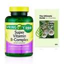 Sprin Val- Ley Super Vitamin B- Complex Tablety Dietní dodatek Velikost, 250 Počet (nad 8 měsíců dodávky) + Exkluzivní Vtmx vitamin průvodce (2 položky)