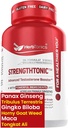 Herbtonics Testosteron Support Supplement for Men - Korean Panax Ginseng & Tribulus Terrestris - Podporuje zdravou energii, sílu a Staminu - 60 Vegan Kapsle