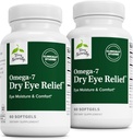 Terry Přirozeně Omega-7 Suché oční úlevy - Oční doplněk s Buckthorn Seed Oil - Dietní dodatek k pomoci Suché oční úlevy - 60 Softgels, 2 Pack