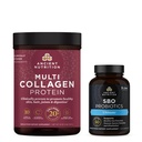 Starověká výživa SBO Ultimate Probiotika Kapsle, 60 Počet + Multi kolagen protein prášek, bez příchutí, 45 Služební