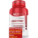 Herbtonics Testosteron Support Supplement for Men - Korean Panax Ginseng & Tribulus Terrestris - Podporuje zdravou energii, sílu a Staminu - 60 Vegan Kapsle