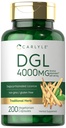Carlyle DGL Deglycyrrhizinated Licence Kapsle 124; 200 Počet 124; 4000mg 6124; Vegetarian, Non- GMO & gluten Volný dodatek