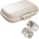 1Pack Travel Pill Organizátor, 8 Compartments Přenosný Pouzdro na Pill, Malý Pouzdro pro kapesní peněženka Přenosná medicína Vitamin Container Beige