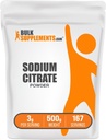 BulkSupplements.com Citrát sodný Prášek - Citrát sodný Potravinový stupeň, Emulgátor, Flavor Enhancer - Gluten Free, 3g per Serving, 500g (1,1 lbs) (Balení po 1)