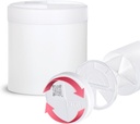 Extra velký doplněk Pořadatel se 4 Compartments Easy Open Pill Dispenser Měsíční medicína Vitamíny Pořadatelé Storage Pill Lahve, bílá