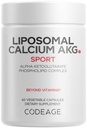Přídavek vápníku AKG - Alfa- ketoglutarát - 2- měsíční zásoba - Lipozomální dodávka - 1 kapsle Per Serving - Non- GMO, bezlepkové - 60 Kapsle