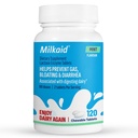 Milkaid Laktáza Enzyme Žvýkací tablety pro intoleranci laktózy Relief CLAS124; Prevents Gas, Bloating & Diarrhea CLAS124; Fast acting Dairy Digestive Supplement (120 tablet, mint)