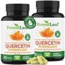 ForestLeaf Quercetin s Bromelainem - 1350mg Směs s vitaminem C & StringNettle, Advanced Quercetin 500mg dodatek, Non- GMO gluten zdarma, přírodní imunitní a respirační funkce 180 Veggie Kapsle