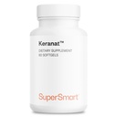 Supersmart - Keranat (Advanced Formule with Biotin) - Příplatek vlasů pro objem & růst - Vlasové ztráty Vitamíny 124; Non- GMO & gluten zdarma - 60 Softgels