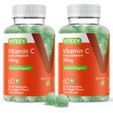 Viteey Chewable Vitamin C Gummies pro dospělé - 700mg Extra Silní Imunitní Supplement - Vegan, Lepek zdarma - 120 Počet