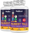 NuBest Tall 10 + - Advanced Bone Strength Formule - Podporuje imunitu, zdravý vývoj a optimální wellness - pro děti (10 +) & Teens Who Drink Milk Daily - Balení 2 Př