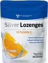 Stříbrné Lozengy s vitaminem C - Premium Nano Silver 60 PPM Koloidní stříbro, Organický med a vitamín C Minerální dodatek Kašel & Hrdlo - 24 Orange Lozenges